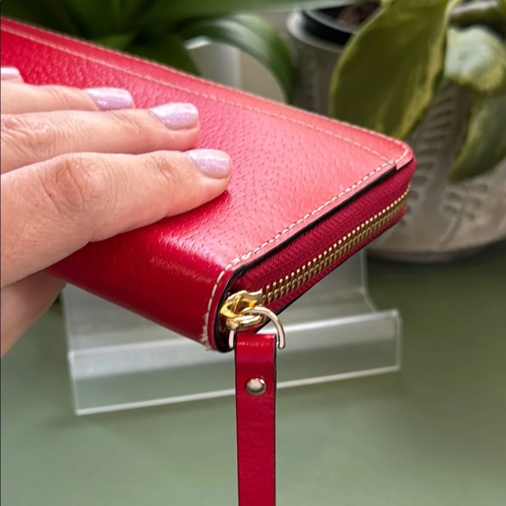 Kate Spade Red Zip Around Wallet